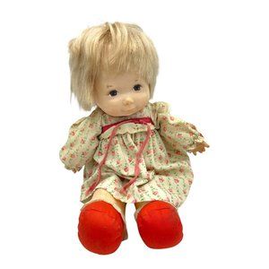 Vintage Fisher Price Baby Ann 1973 Lap Sitter Doll 204 Cute Flower Baby Doll